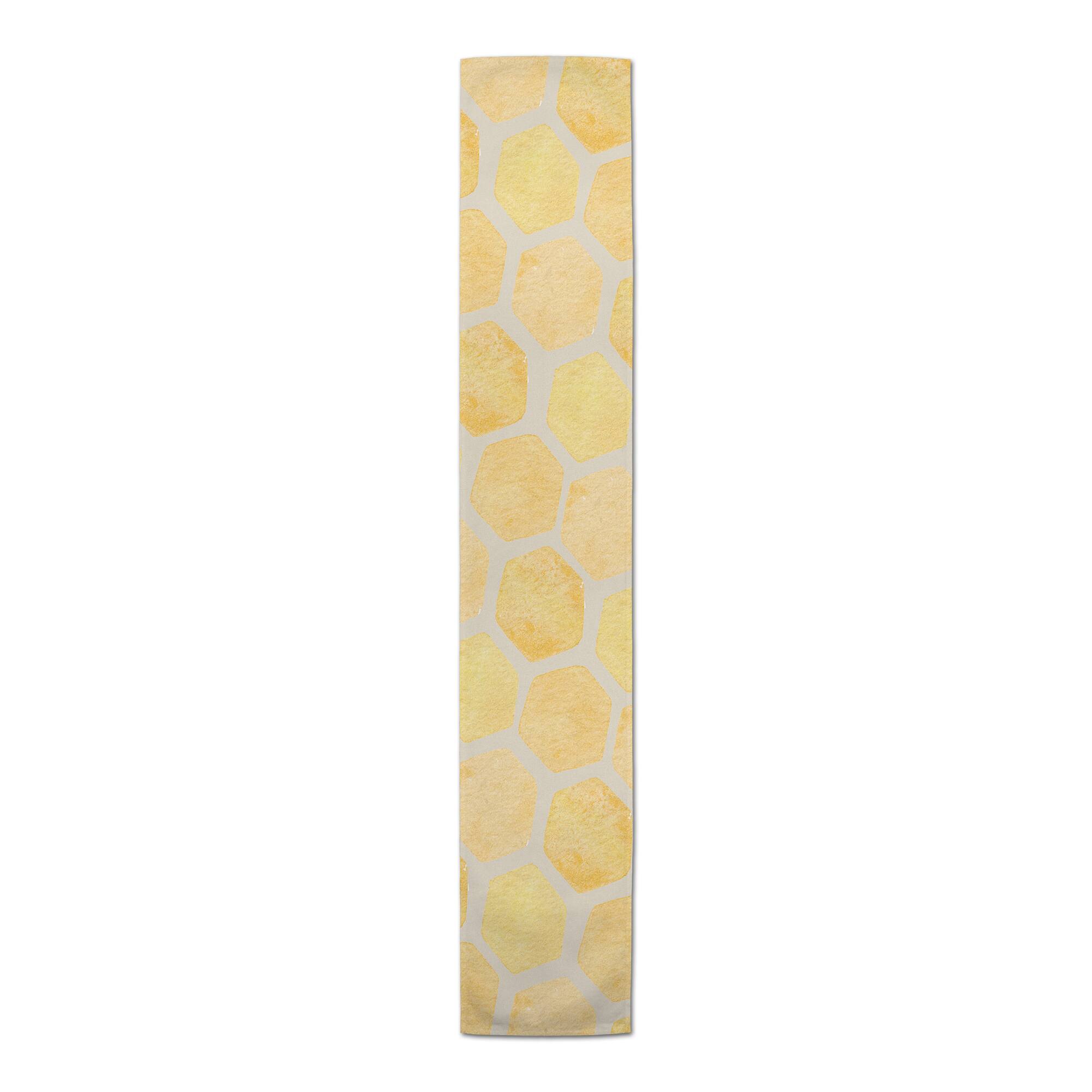 Sweet As Honey Hive Pattern 16" x 90" Poly Twill Table Runner